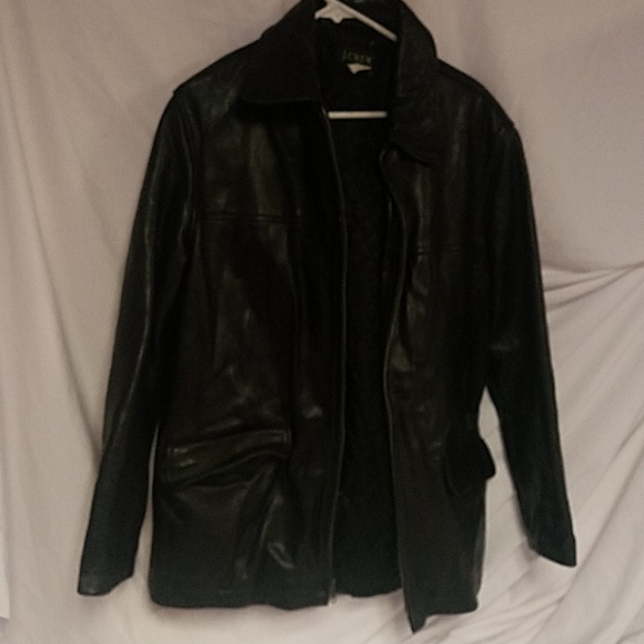 J crew leather coat size small - Picture 1 of 8